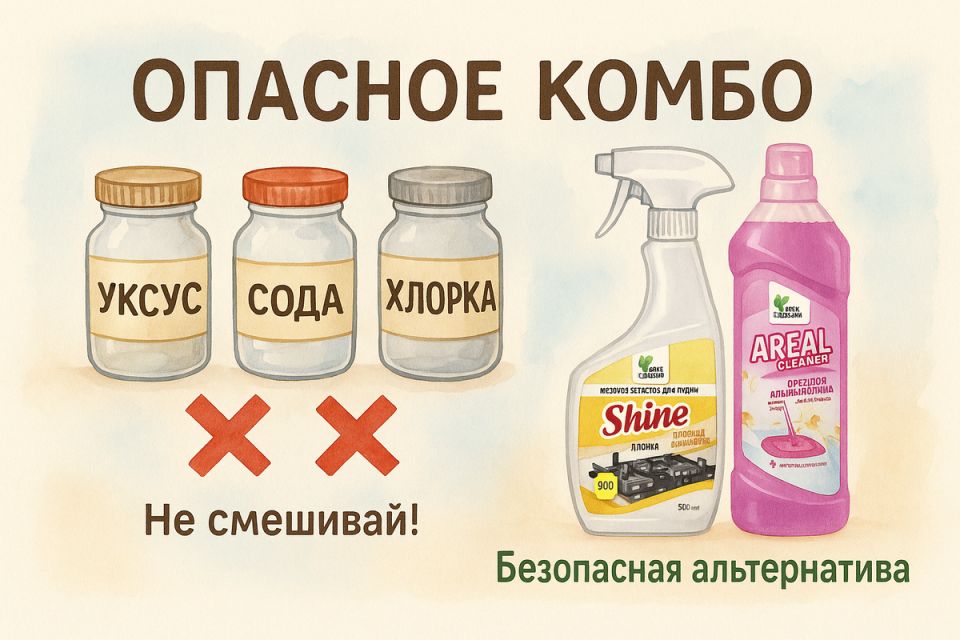 Опасные сочетания: что нельзя смешивать во время уборки