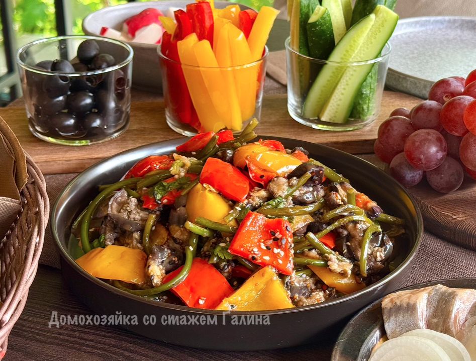 Гриль-салат с чесночными стрелками: новые оттенки вкуса