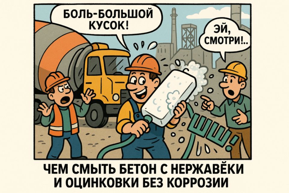 Как эффективно удалить бетон с нержавейки и оцинковки: секреты профессионалов