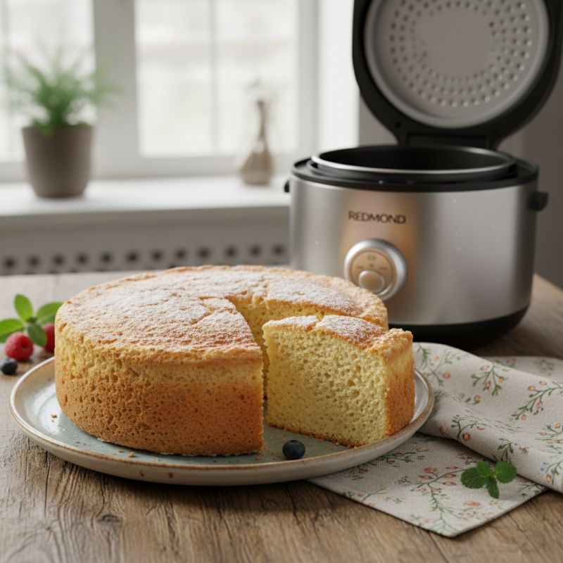 Бисквит без яиц в мультиварке