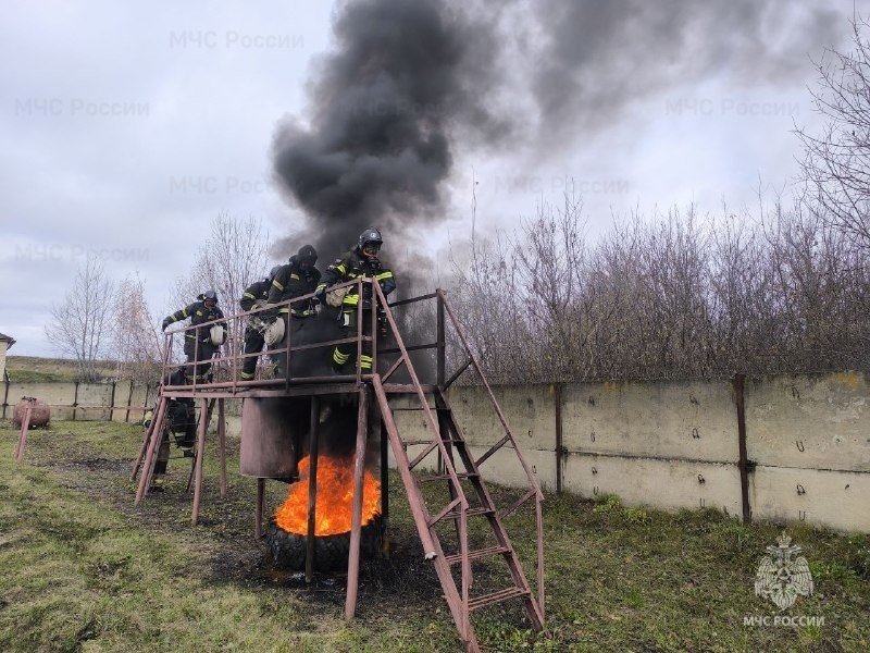 Орловские пожарные вышли на огневую полосу