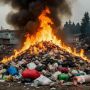 Горение мусора-частая причина вызова пожарных