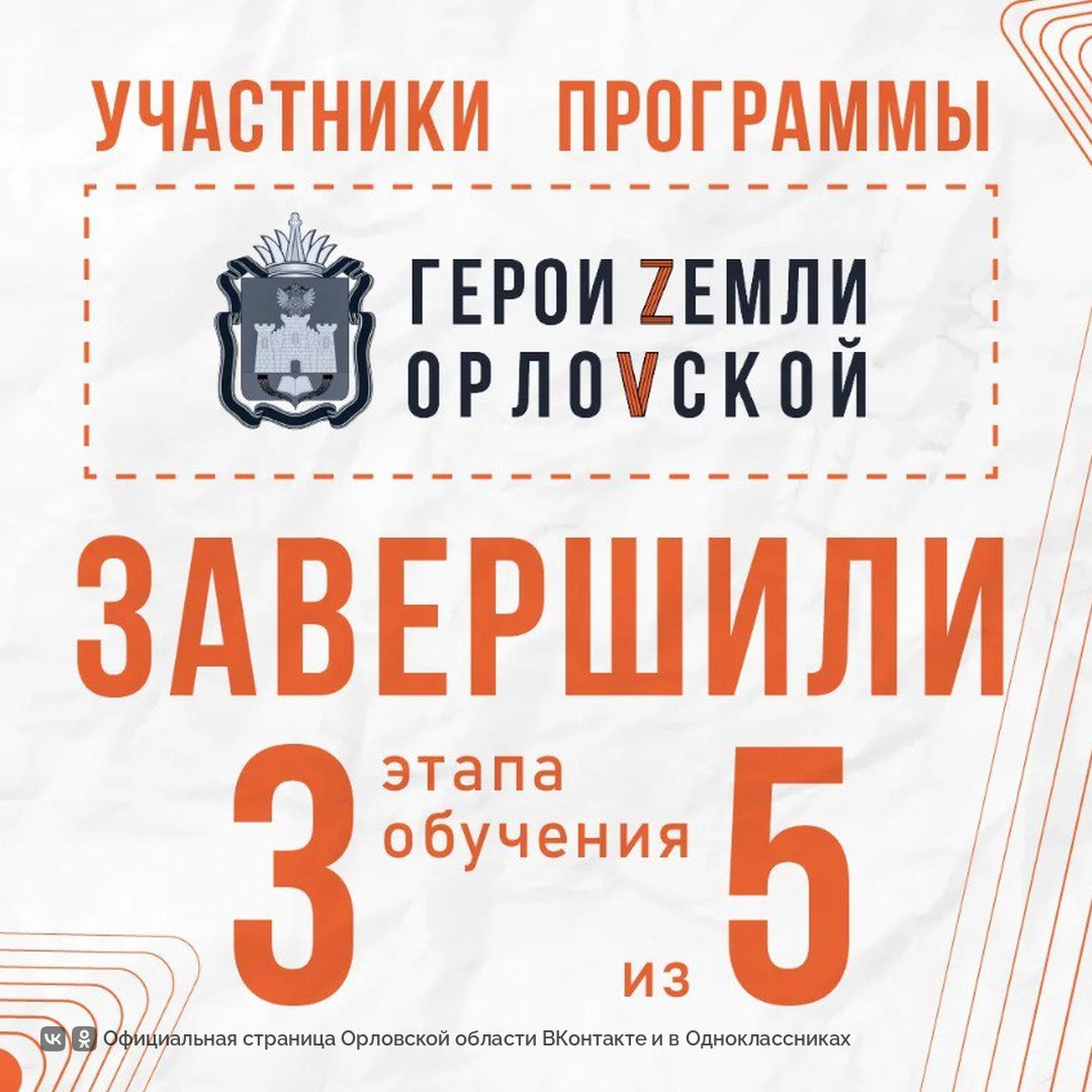 Программа «Герои земли Орловской» выходит на финишную прямую