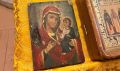 Старинную икону, найденную на пепелище, передали в Троице-Васильевский храм Орла