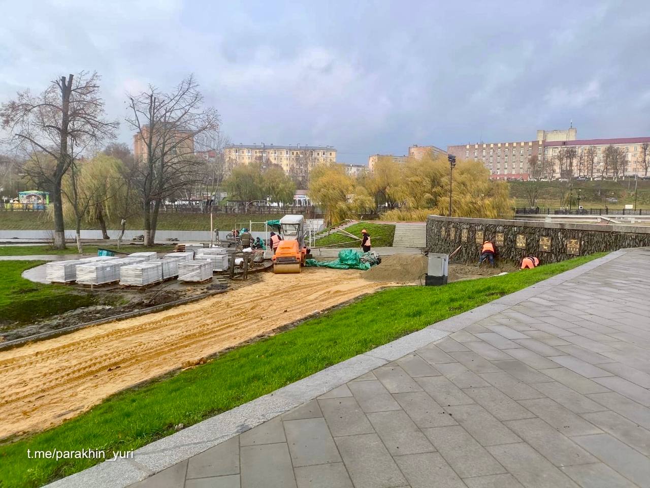 Юрий Парахин: Строительство мемориального комплекса «Судбищенская битва» продолжается! Территория меняется быстро, и уже хорошо видно, каким станет будущий комплекс