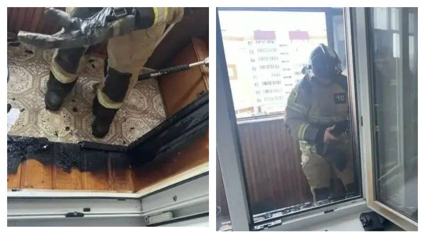 Десять спасателей тушили пожар в мценской девятиэтажке