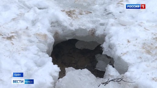 В Орле на улице Ольховецкой произошел потоп