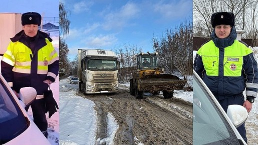 В Орловской области большегруз более суток не мог выехать с обочины