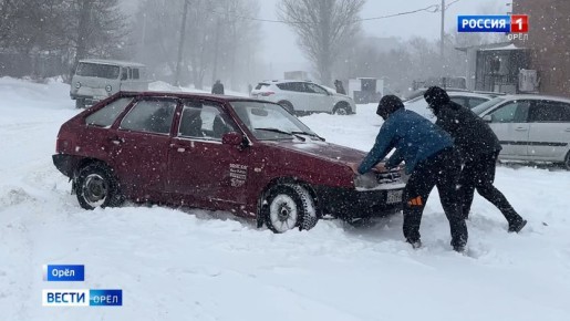 В Орловской области выпало до 16 сантиметров снега