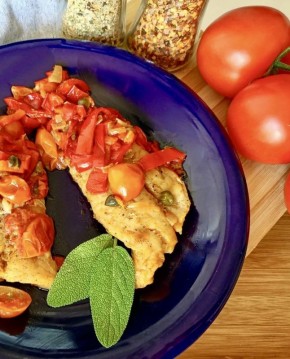 Филе трески с овощами