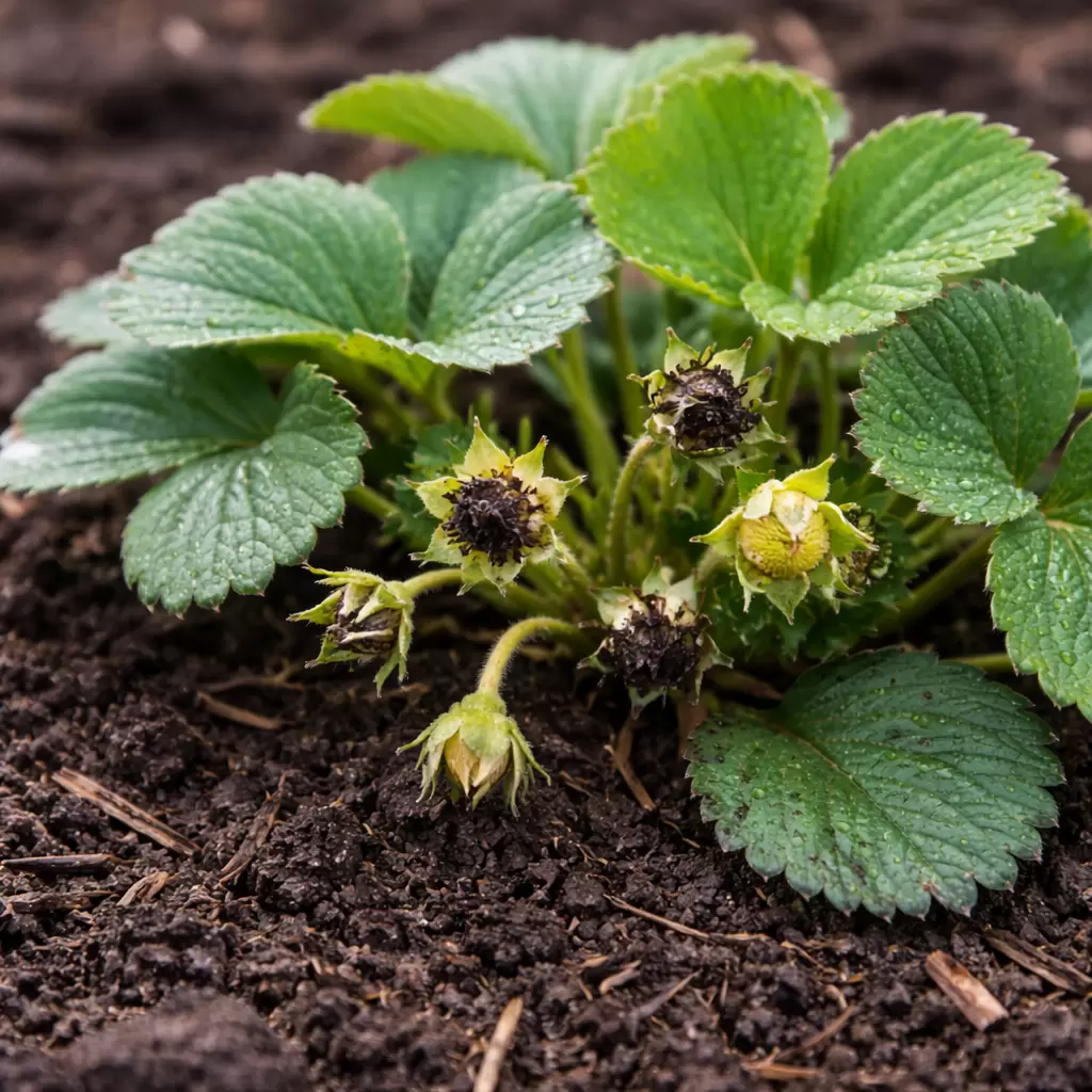 Что делать с клубникой, если почки почернели: 5 причин и способы спасти кусты