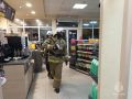 Ночное тренировочное пожарно-тактическое занятие на автозаправочной станции