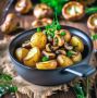 Изысканный картофель, запеченный с грибами по-польски