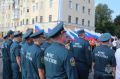 Руководство и личный состав ГУ МЧС России по Орловской области приняли участие в торжественном митинге ко Дню флага РФ