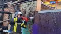 В Орле горели хозпостройки