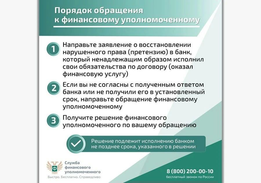 Орловцы могут бесплатно урегулировать спор с банком с помощью финуполномоченного Орловцы могут бесплатно урегулировать спор с банком с помощью финуполномоченного