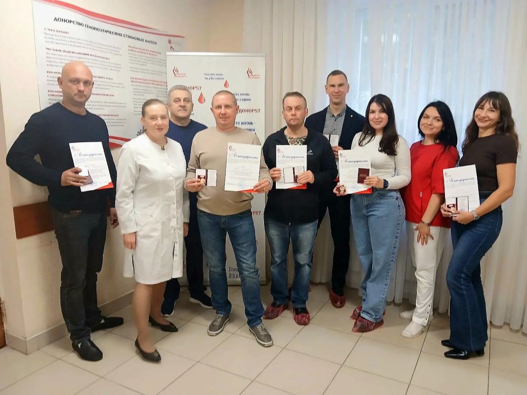 Еще 14 орловчан стали почетными донорами