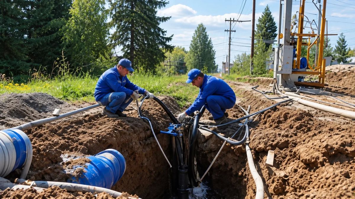 «Орелводоканал» устраняет аварию на водоводе в Северном районе