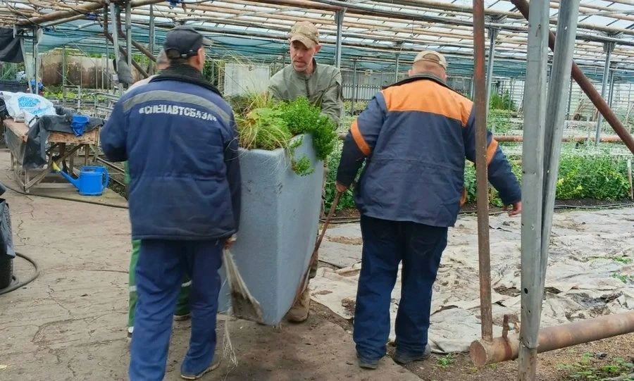 С улиц Орла убирают цветочные композиции С улиц Орла убирают цветочные композиции