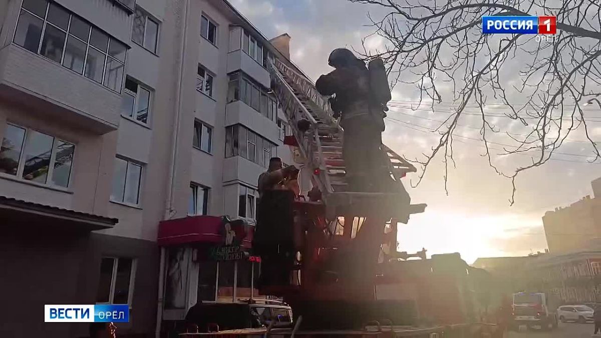 В Орле из горящей квартиры на площади Поликарпова спасли женщину