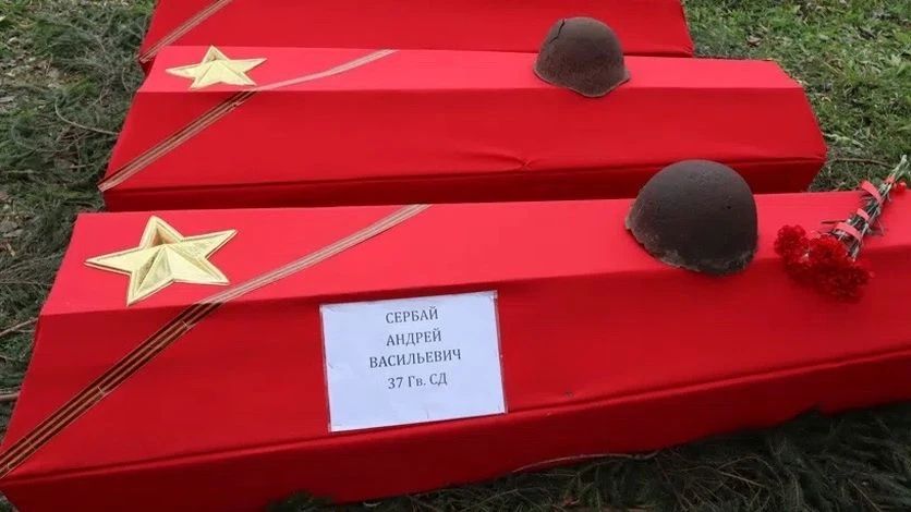 В Дмитровском районе перезахоронили останки 29 красноармейцев