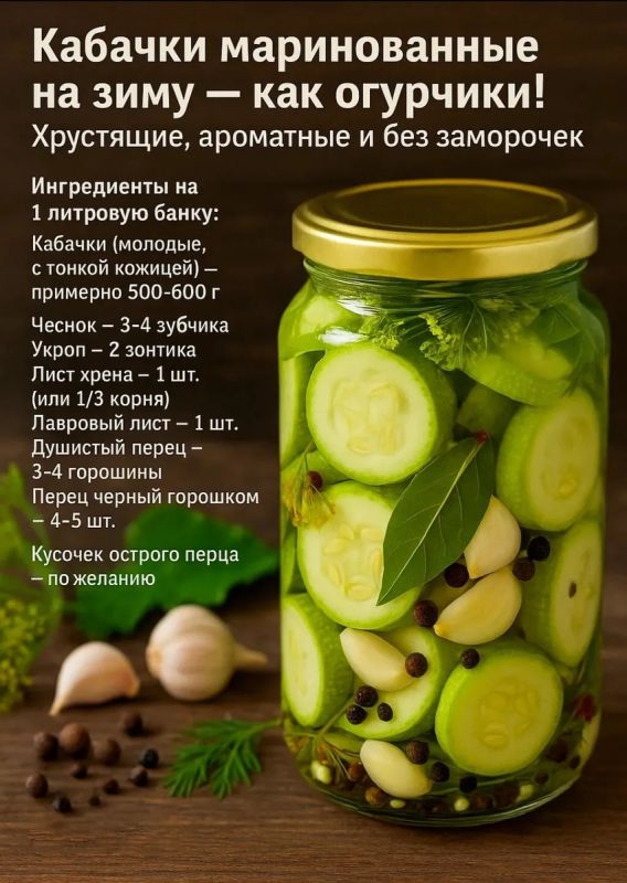 Как приготовить хрустящие маринованные кабачки: секреты и советы